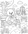 Kids Teddy Bear Coloring Pages