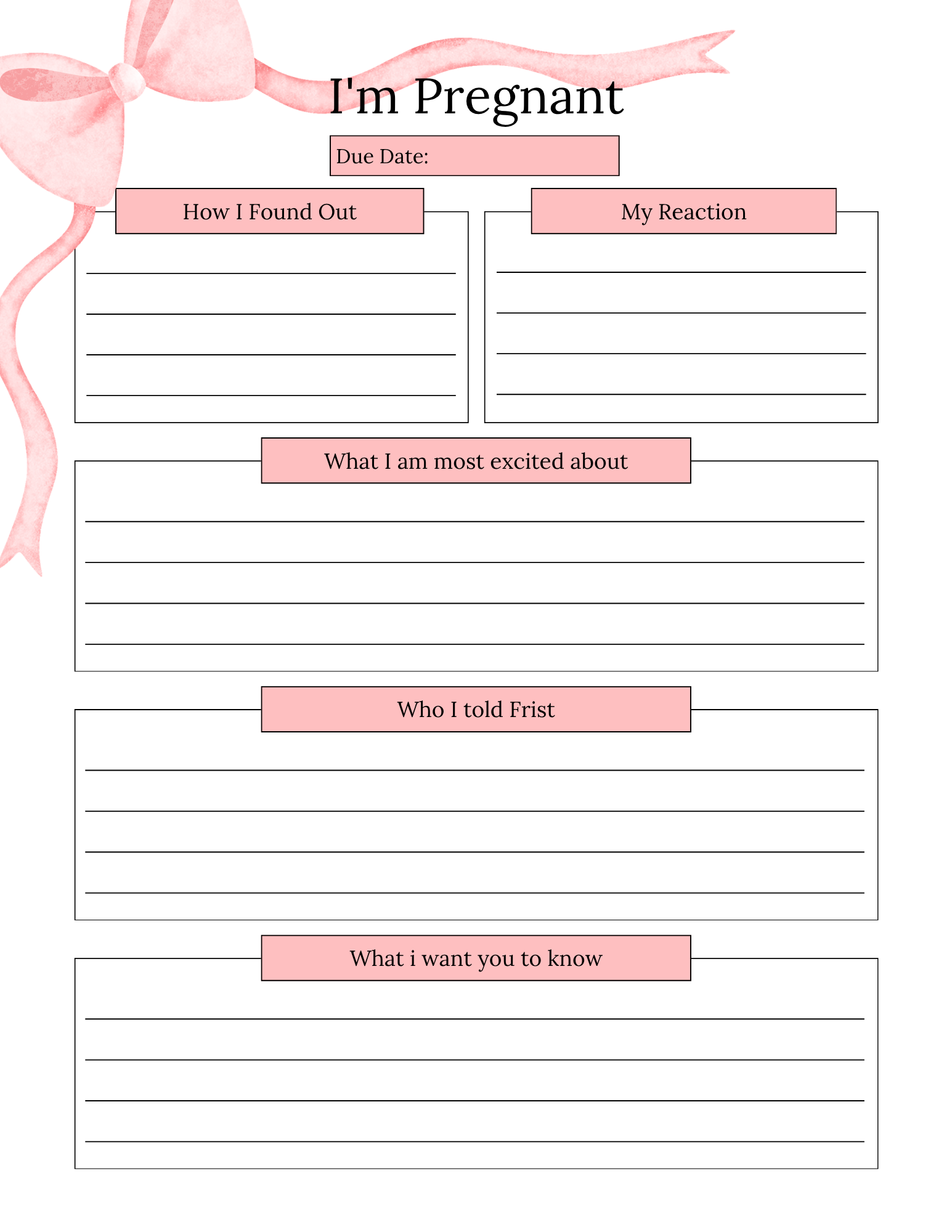 Pregnancy journal
